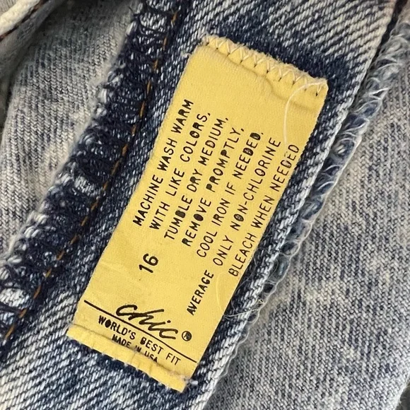 Chic Jeans Vintage acid wash mom shorts denim shorts 16 - Picture 4 of 5